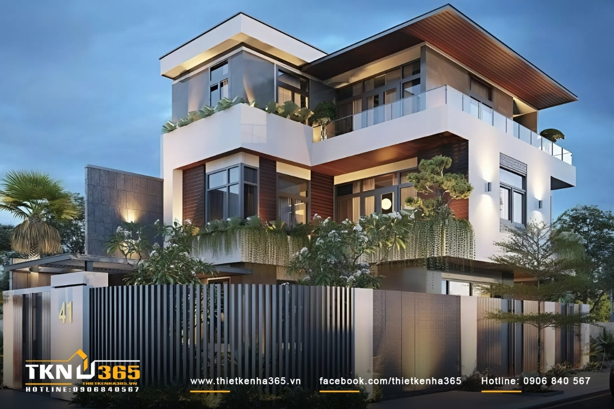 50+ Mẫu thiết kế nhà 2 mặt tiền kinh doanh đẹp, hiện đại 27 Nhà có 2 mặt tiền kinh doanh 3 tầng với nét đẹp hiện đại