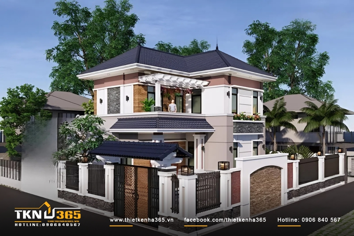 55+ Mẫu thiết kế nhà 2 tầng 100m2 đẹp, thông thoáng 20 Mẫu nhà 100m2 đẹp 2 tầng thiết kế theo phong cách Nhật có sân vườn