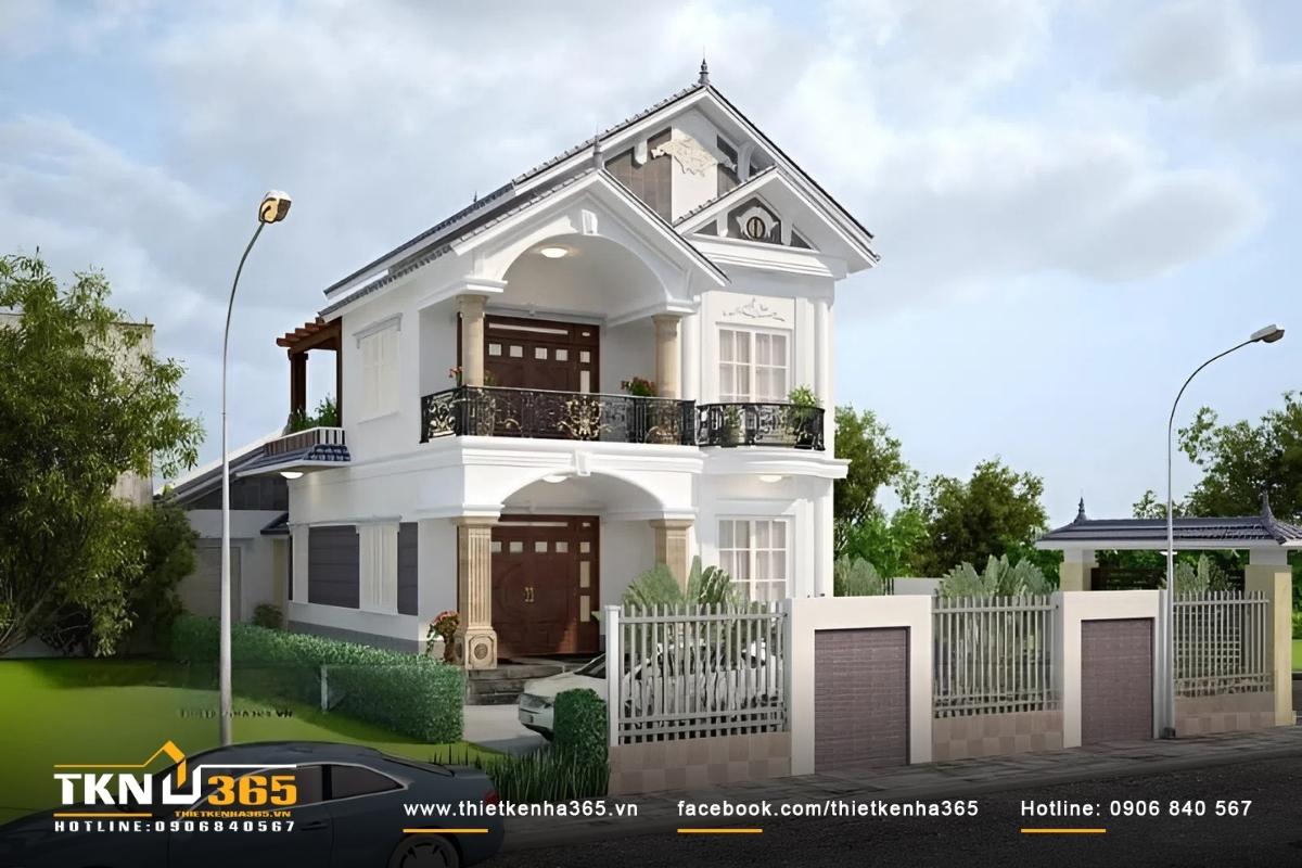 55+ Mẫu thiết kế nhà 2 tầng 100m2 đẹp, thông thoáng 14 Mẫu thiết kế nhà 2 tầng 100m2 đẹp nguy nga và sang trọng