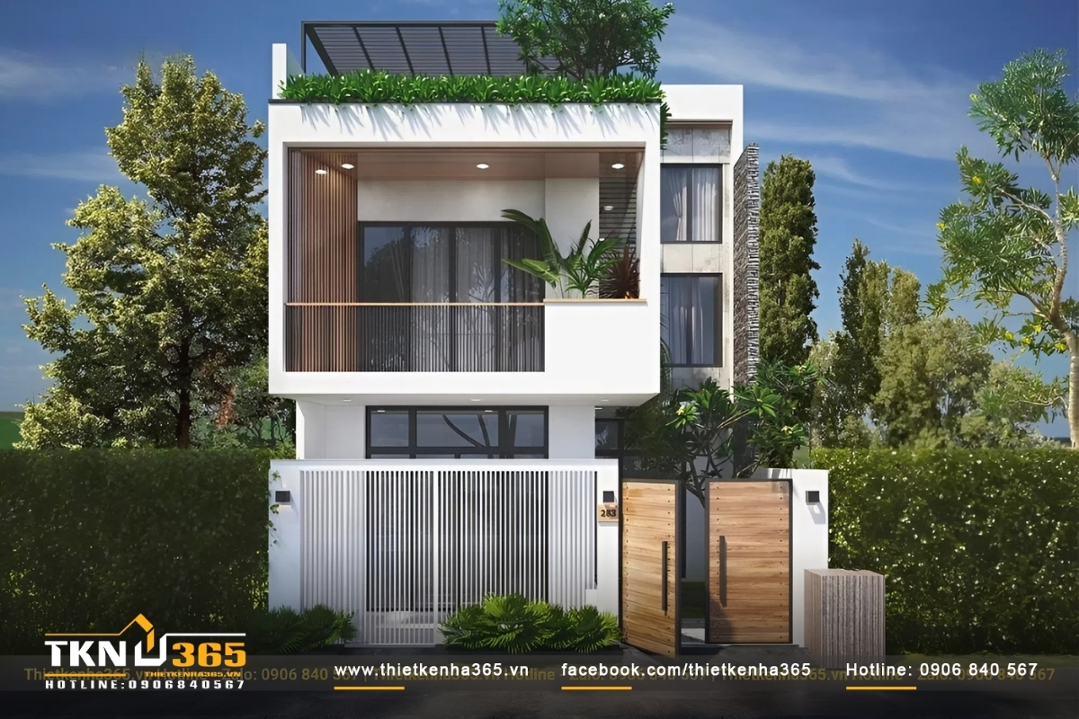 55+ Mẫu thiết kế nhà 2 tầng 100m2 đẹp, thông thoáng 6 Mẫu nhà 2 tầng 100m2 giá rẻ có gác lửng thiết kế đương đại, phối màu bắt mắt