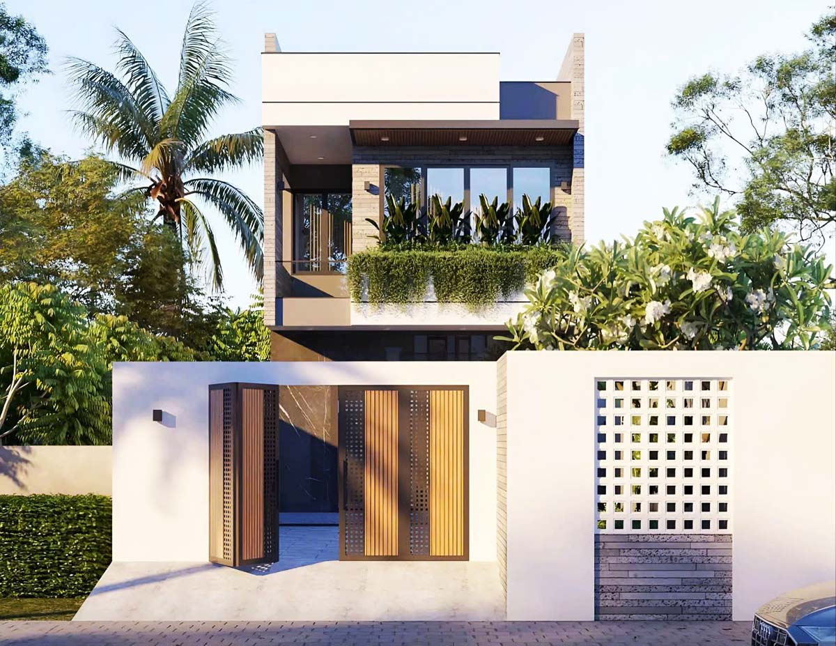 Mẫu nhà 2 tầng 6x15 đơn giản nhưng vô cùng bắt mắt