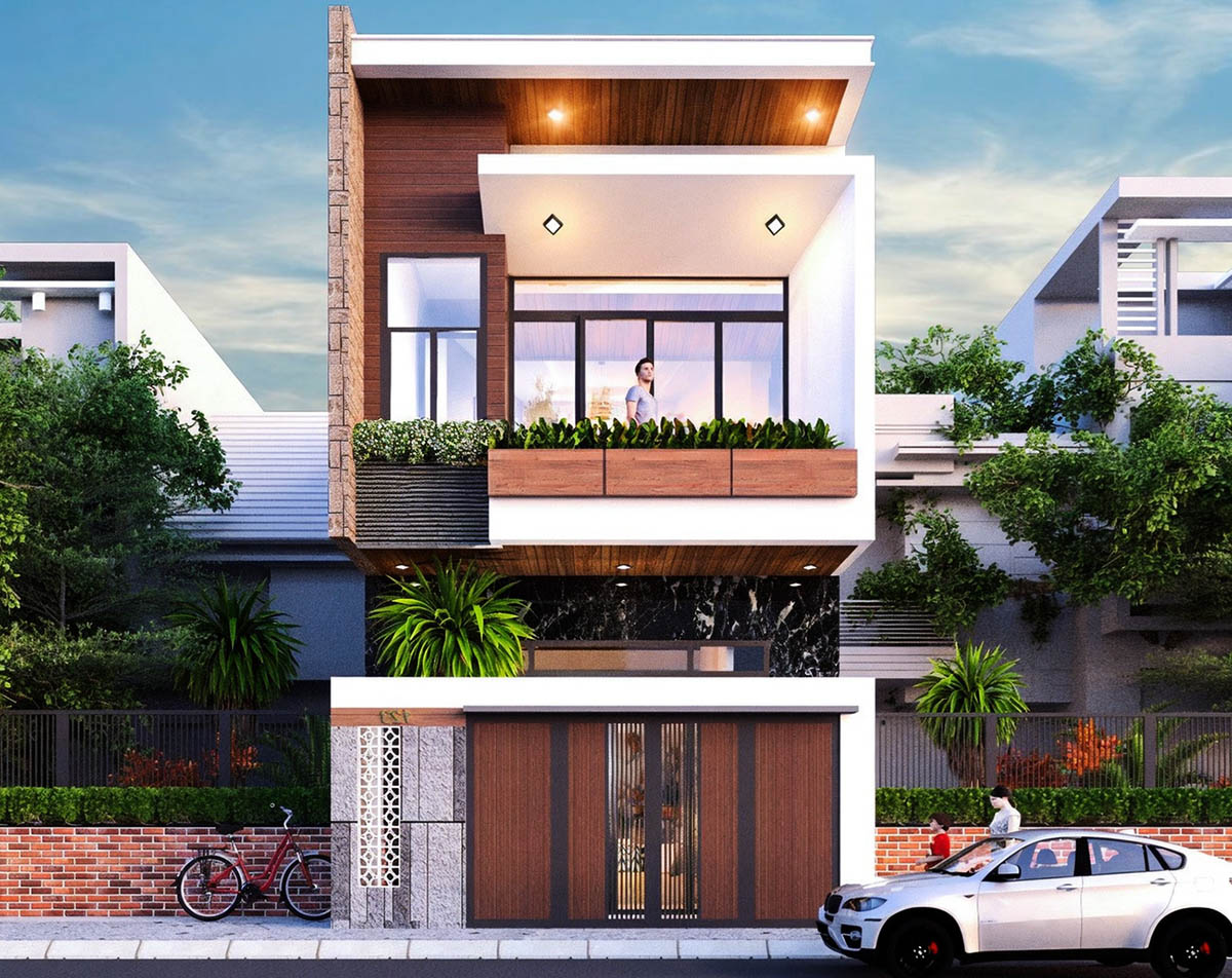 Một ngôi nhà 2 tầng với diện tích 6x15 có nét đẹp hiện đại