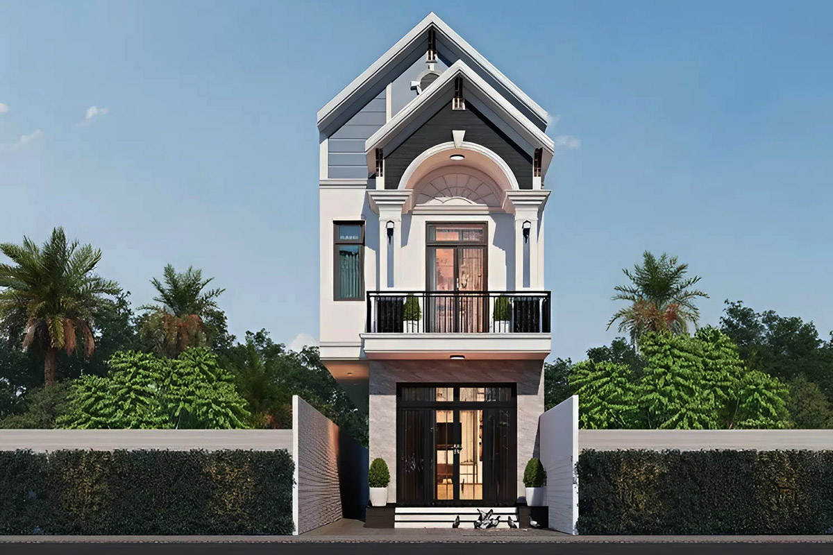 Mẫu nhà 6x15 2 tầng mái Thái