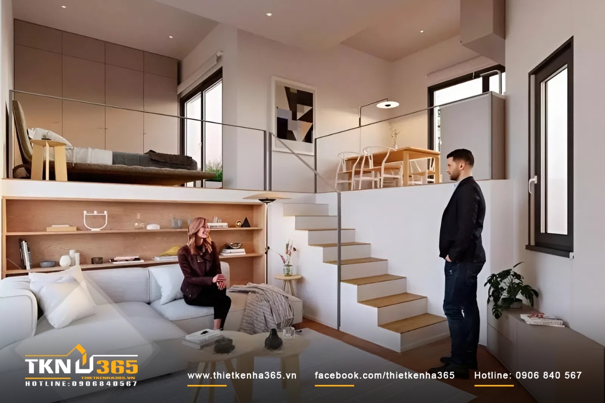 Mẫu thiết kế nhà diện tích nhỏ 24m2 đẹp và hiện đại nhờ được tận dụng các góc chết
