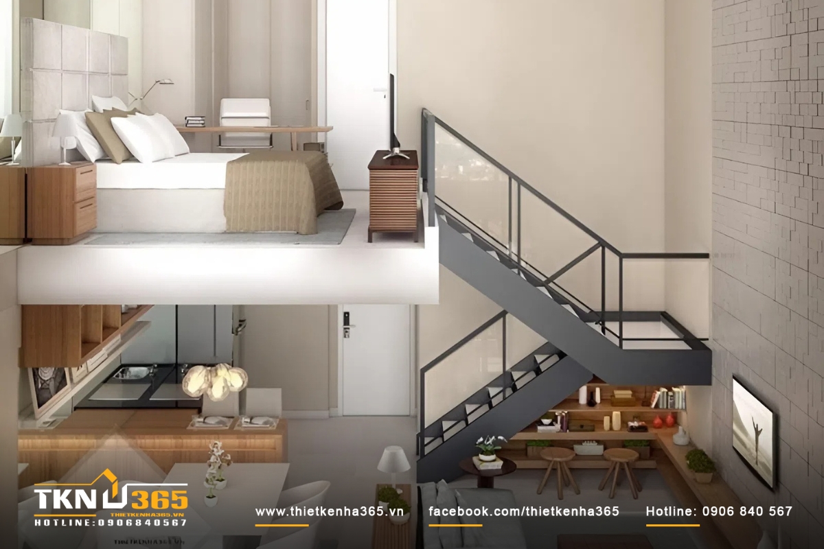 Mẫu thiết kế nhà diện tích nhỏ 24m2 rộng gấp đôi diện tích thật