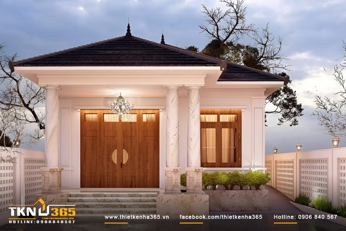 Hình ảnh nhà ống 1 tầng mái nhật đẹp hiện đại