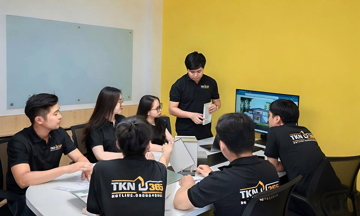 Đội ngũ nhân viên tại Thiết Kế Nhà 365 luôn tận tâm, chuyên nghiệp, đáp ứng mọi yêu cầu thiết kế của khách hàng