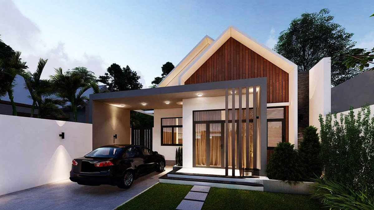 Nhà cấp 4 80m2 3 phòng ngủ với phong cách hiện đại được nhiều người ưa chuộng