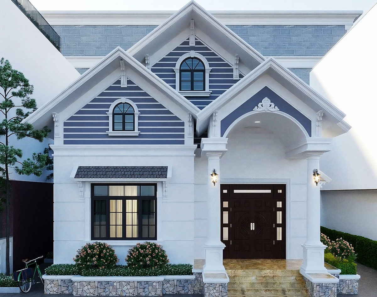 Mẫu thiết kế nhà 1 tầng 3 phòng ngủ 80m2 với vẻ đẹp tinh tế, hiện đại