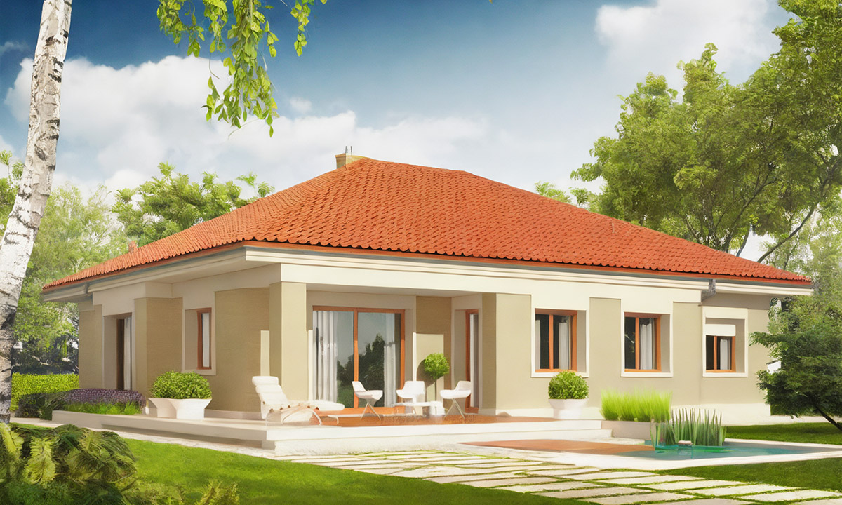 Nhà phong cách Nhật hiện đại với tông màu đơn giản