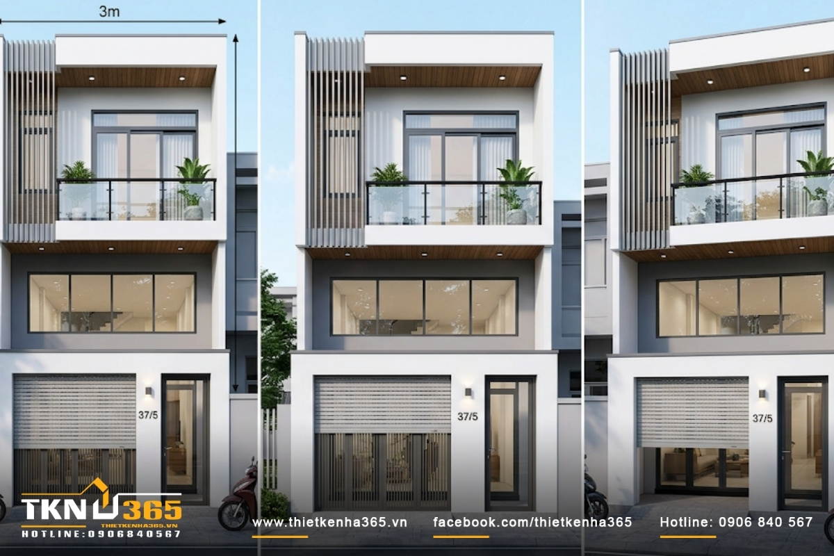 Mẫu thiết kế nhà 3x7m