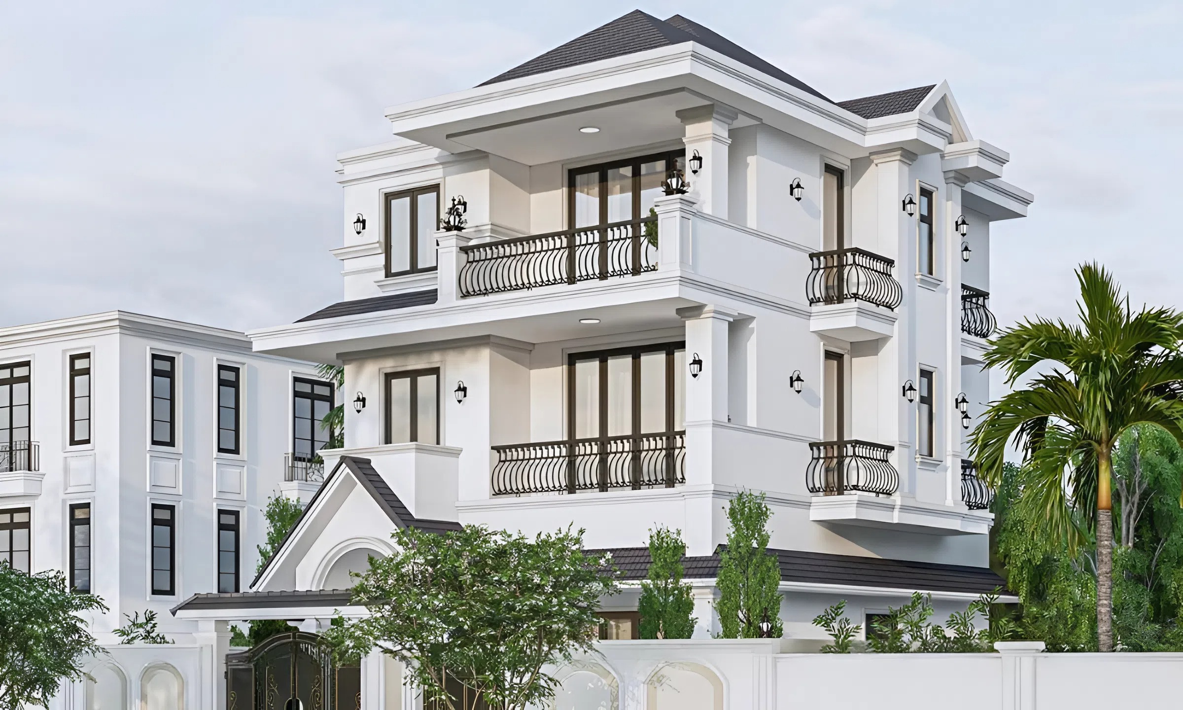 45+ Mẫu thiết kế nhà 120m2 được ưa chuộng nhất năm 2026 27 Mẫu thiết kế biệt thự 3 tầng đẹp sang khiến nhiều người mê mẩn