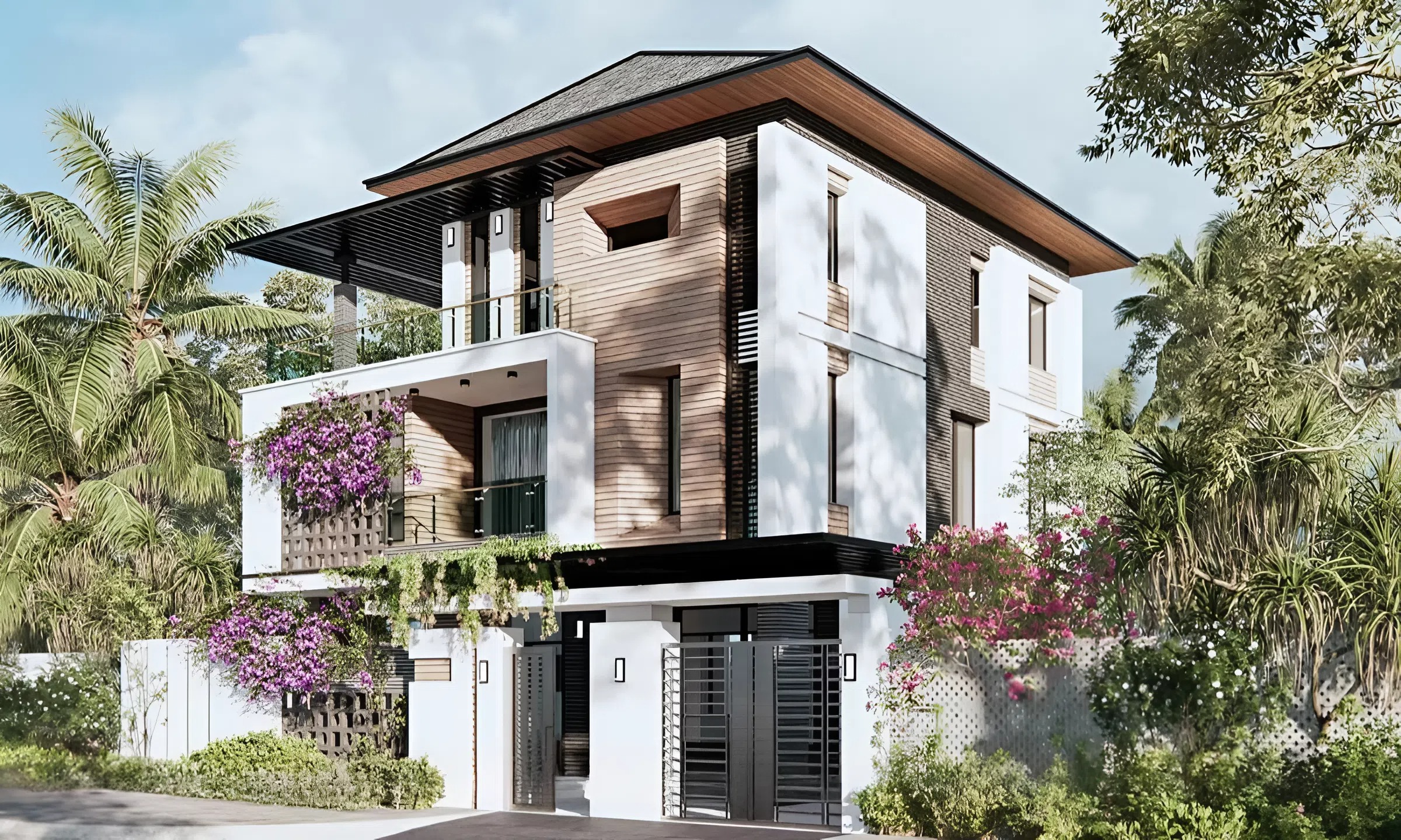 45+ Mẫu thiết kế nhà 120m2 được ưa chuộng nhất năm 2026 4 Mẫu thiết kế nhà 120m2 đẹp tại thành phố đa dạng kiến trúc độc đáo và ấn tượng