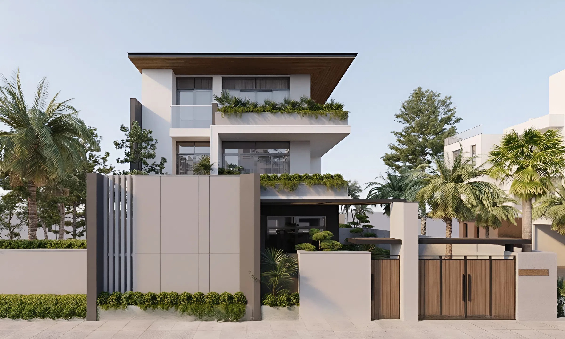 45+ Mẫu thiết kế nhà 120m2 được ưa chuộng nhất năm 2026 5 Mẫu thiết kế thiết kế nhà 120m2 chuyên nghiệp nhà 2 mặt tiền có thêm cây xanh đem ngôi nhà gần với thiên nhiên hơn