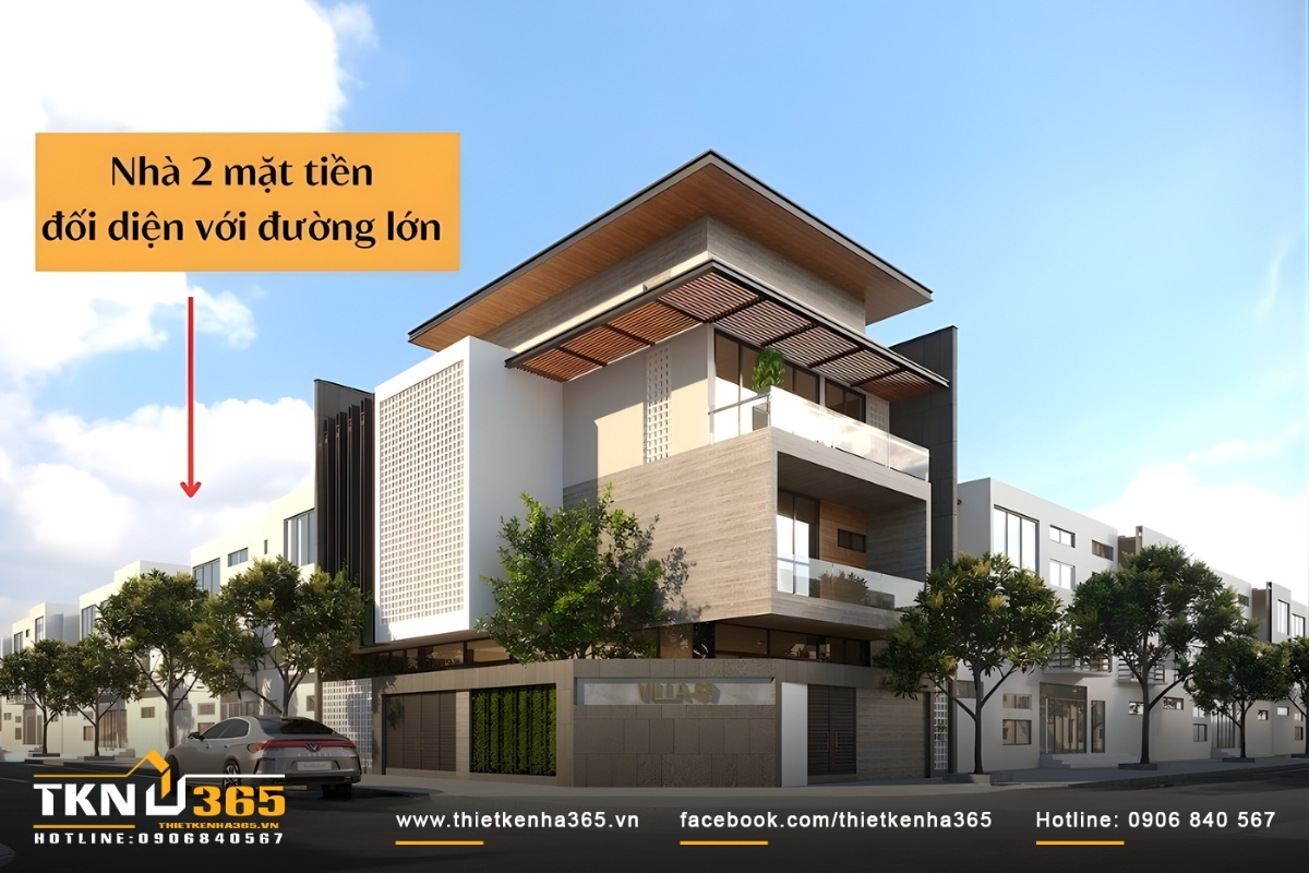 Nhà 2 mặt tiền trước và sau 