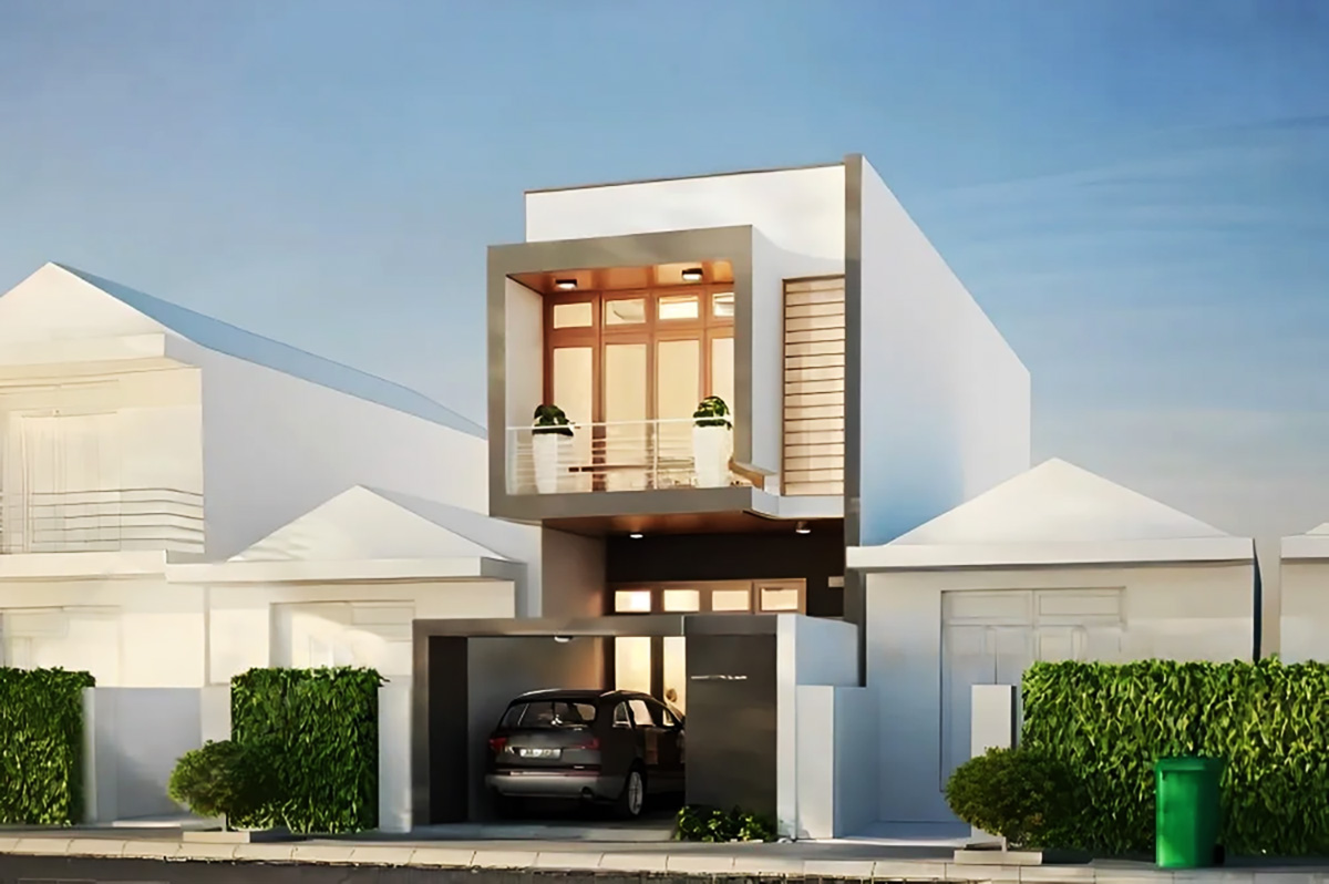 Thiết kế nhà 2 tầng sang trọng và cá tính với chi phí 400 triệu