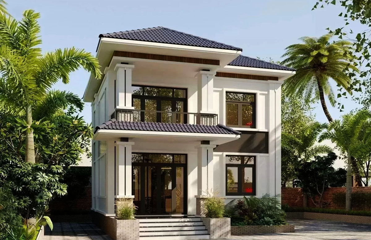 Mẫu nhà 2 tầng 400 triệu ở nông thôn cho các cặp vợ chồng trẻ