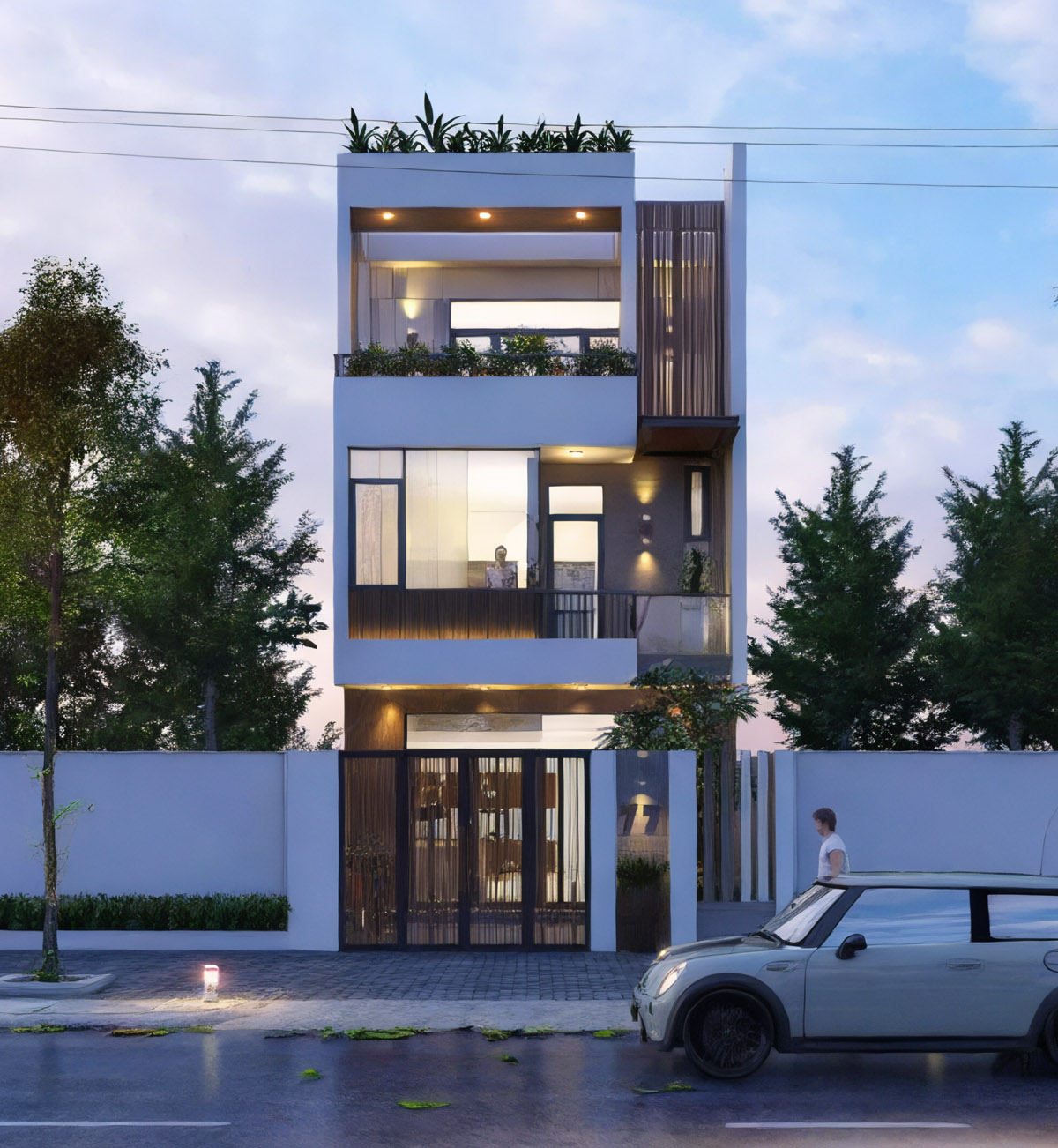 Thiết kế nhà 4x10: Giải pháp tối ưu diện tích 40m2 & Dự toán chi phí 2026 35 Trên diện tích nhỏ 4x10 nên lựa chọn xây dựng ngôi nhà 3 tầng để tăng diện tích sử dụng cho các thành viên trong gia đình