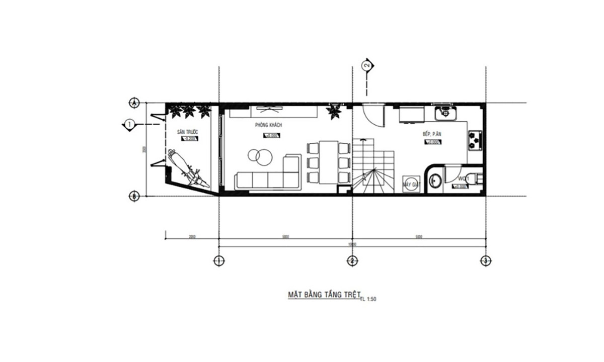 Thiết kế nhà 4x10: Giải pháp tối ưu diện tích 40m2 & Dự toán chi phí 2026 7 Bản vẽ mặt bằng nội thất nhà 4x10m với các khu vực chức năng khoa học