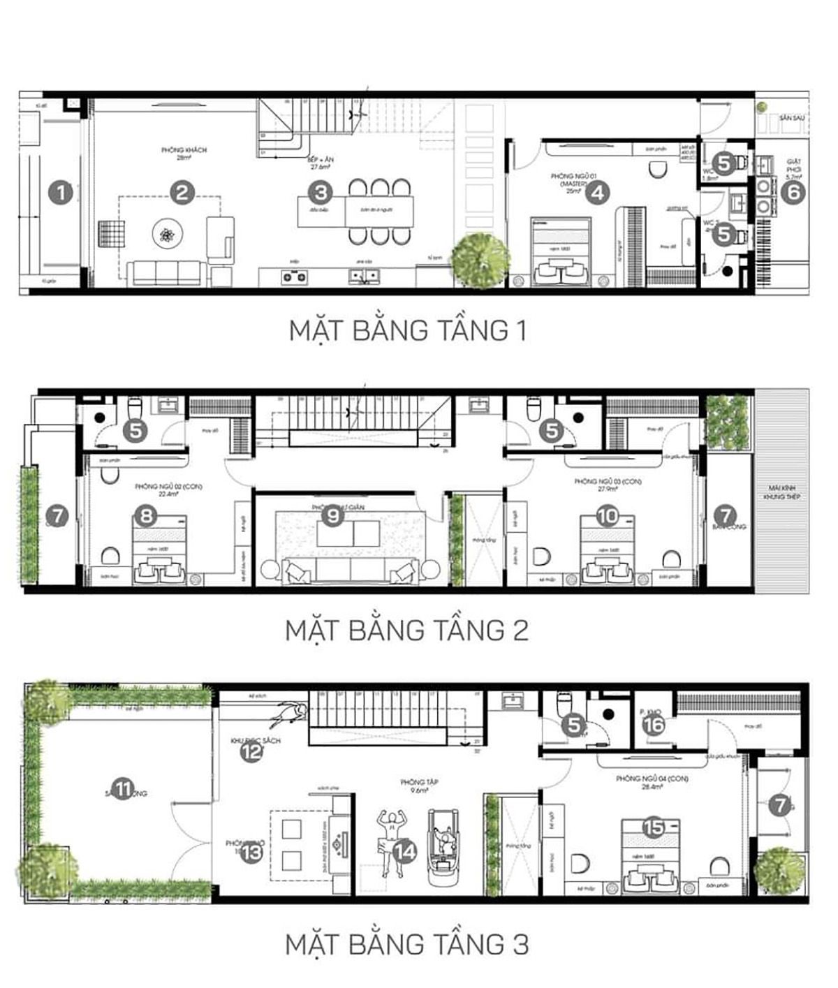 20+ Mẫu Thiết Kế Nhà 5x12m Đẹp Sang Trọng - Kèm Bảng Vẽ Công Năng 16 Bản vẽ thiết kế nhà ống 5x12m 3 tầng