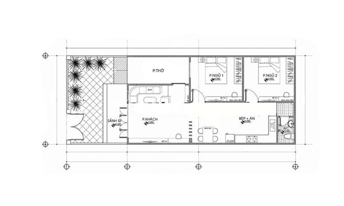20+ Mẫu Thiết Kế Nhà 5x12m Đẹp Sang Trọng - Kèm Bảng Vẽ Công Năng 18 Bản vẽ thiết kế nhà cấp 4 5x12m hiện đại