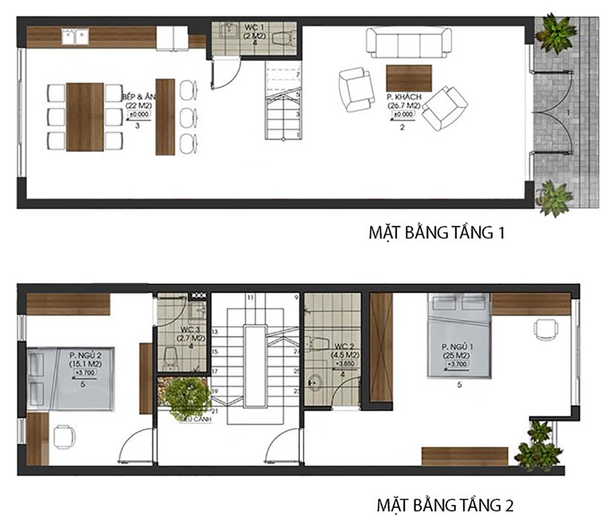 20+ Mẫu Thiết Kế Nhà 5x12m Đẹp Sang Trọng - Kèm Bảng Vẽ Công Năng 20 Mẫu thiết kế nhà 5x12m 2 tầng ở nông thôn