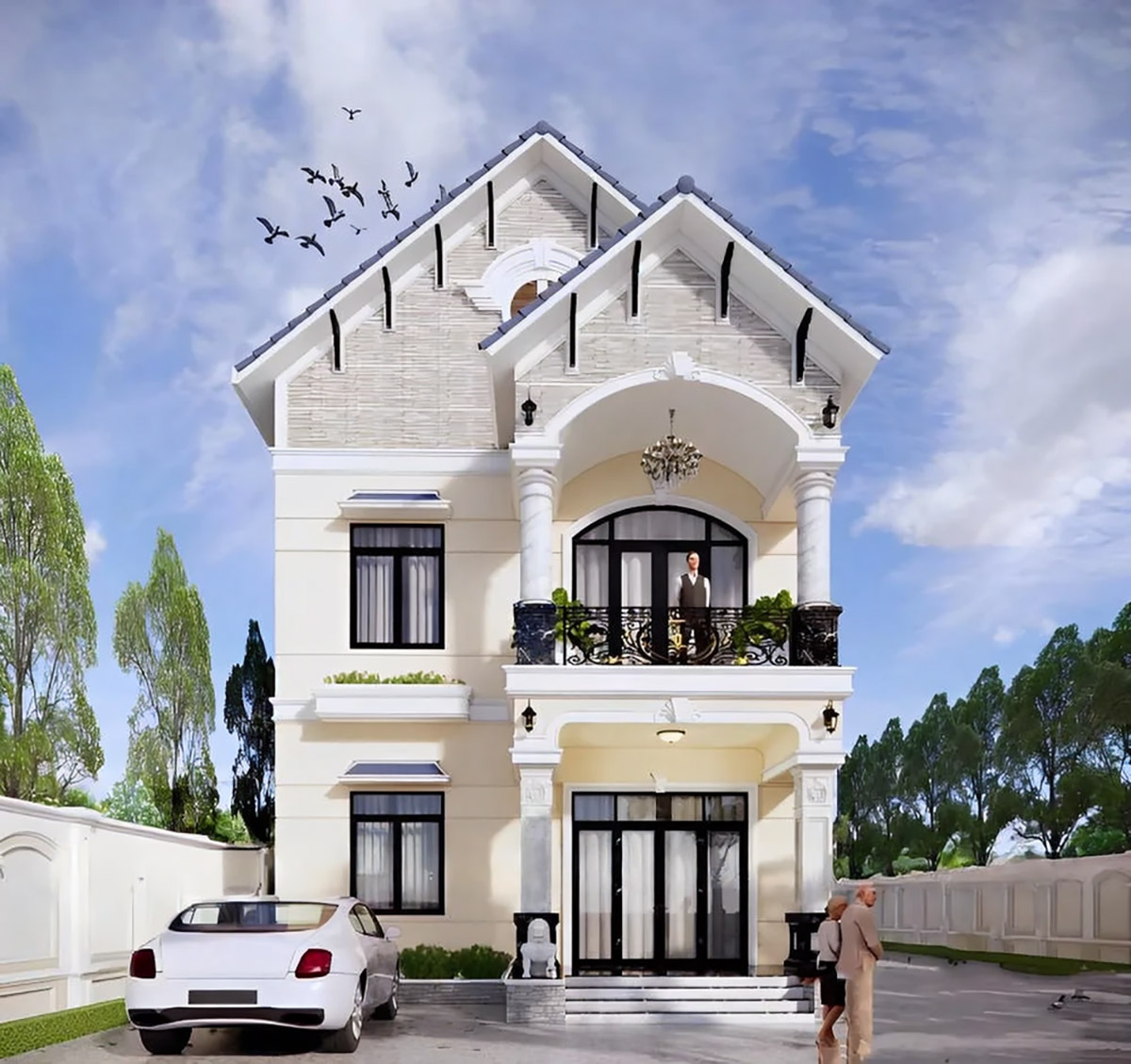 20+ Mẫu Thiết Kế Nhà 5x12m Đẹp Sang Trọng - Kèm Bảng Vẽ Công Năng 6 Mẫu thiết kế nhà phố 5x12 1 trệt 1 lầu 2 phòng ngủ