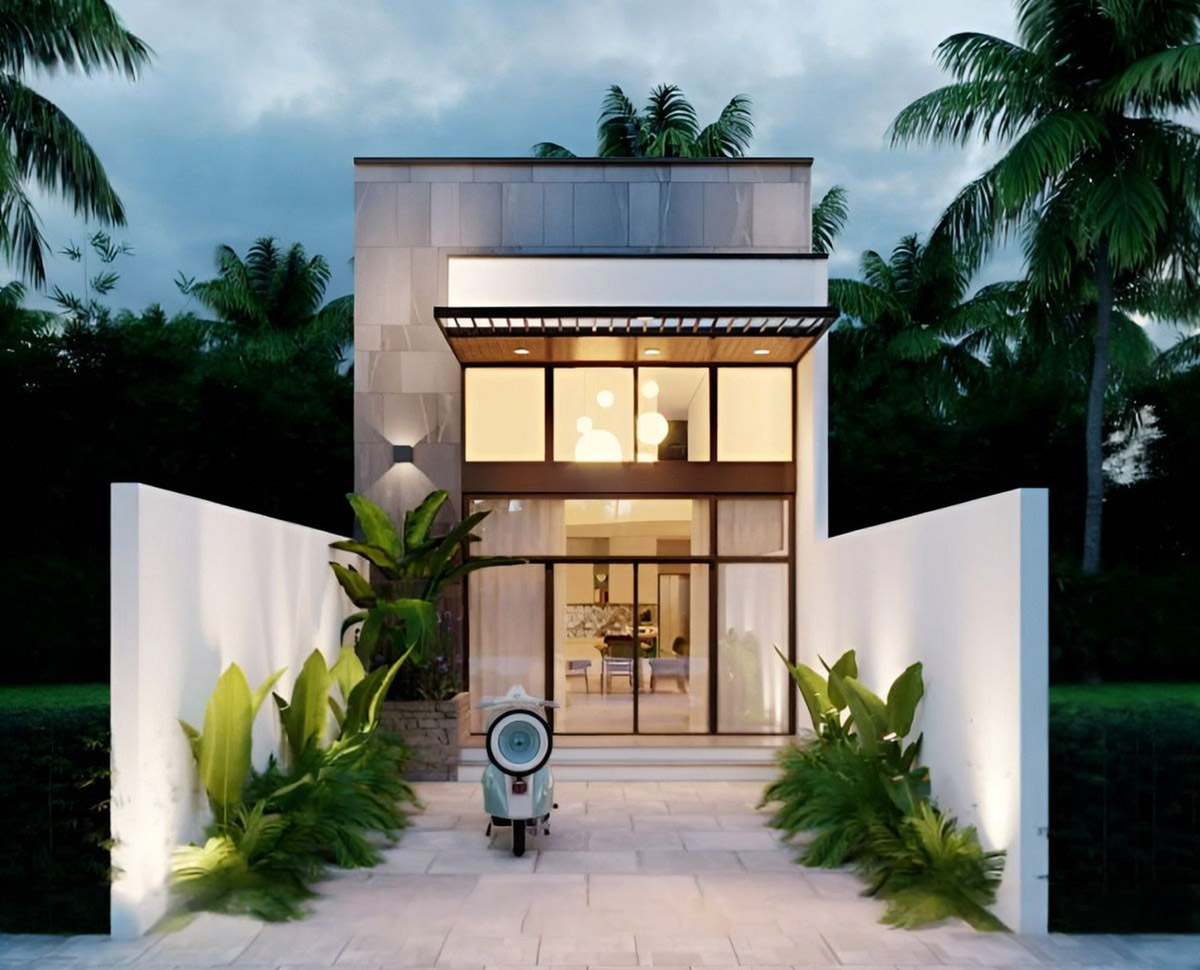 20+ Mẫu Thiết Kế Nhà 5x12m Đẹp Sang Trọng - Kèm Bảng Vẽ Công Năng 10 Mặt tiền mẫu nhà ống 5x12m 3 phòng ngủ có gác lửng