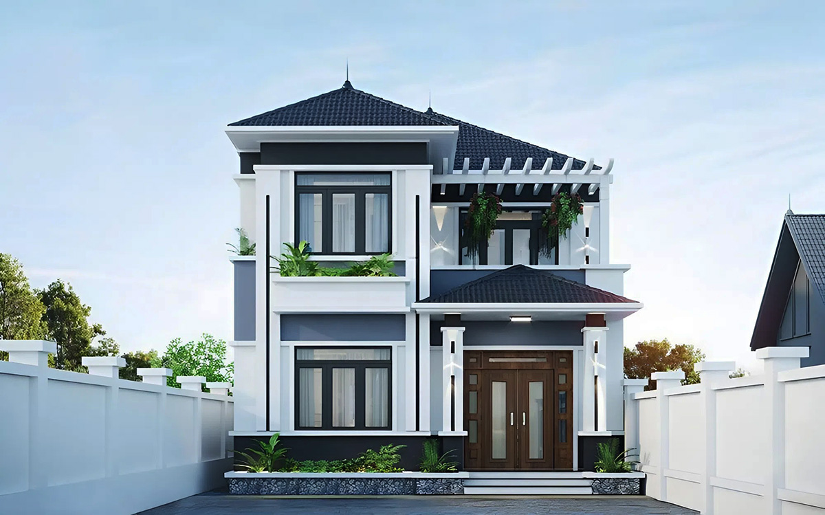 Tông màu chủ đạo là màu trắng, điểm xuyết chút màu xám tạo điểm nhấn Tông màu chủ đạo là màu trắng, điểm xuyết chút màu xám tạo điểm nhấn