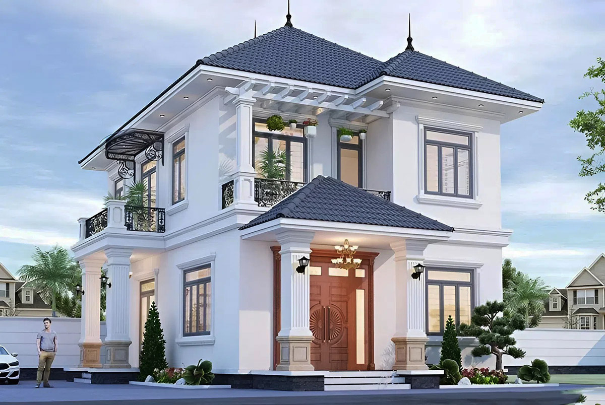Khuôn viên rộng thì bạn có thể thiết kế sân vườn bao quanh 2 mặt của ngôi nhà Khuôn viên rộng thì bạn có thể thiết kế sân vườn bao quanh 2 mặt của ngôi nhà