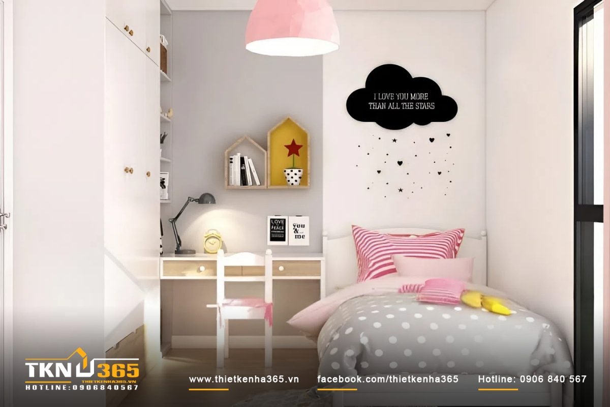 10+ Mẫu thiết kế nhà diện tích nhỏ 4x6m đẹp nhất hiện nay 2 Nên chọn các gam màu sáng cho phòng ngủ cho nhà diện tích nhỏ