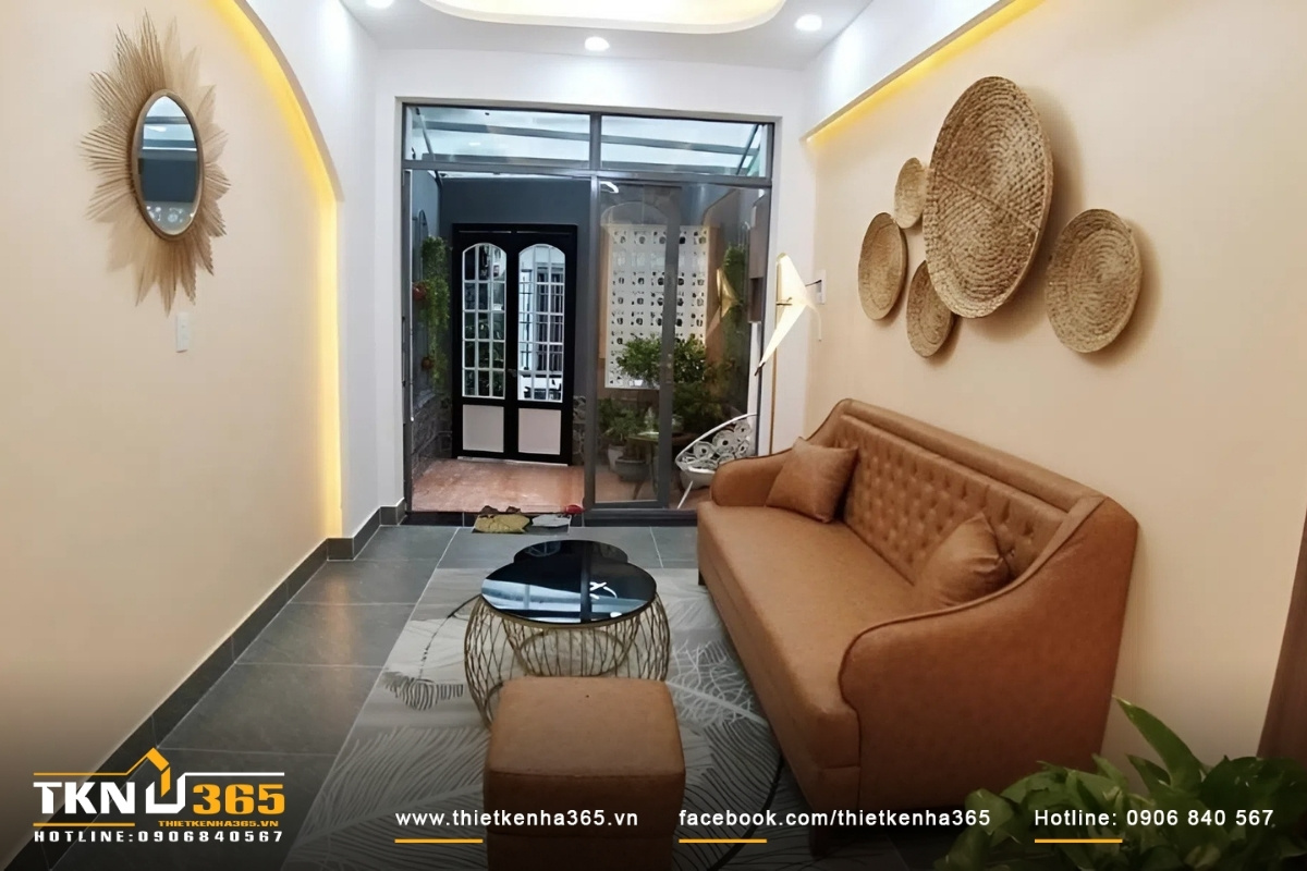 Mẫu phòng khách 2 cho nhà hẹp ngang 3m