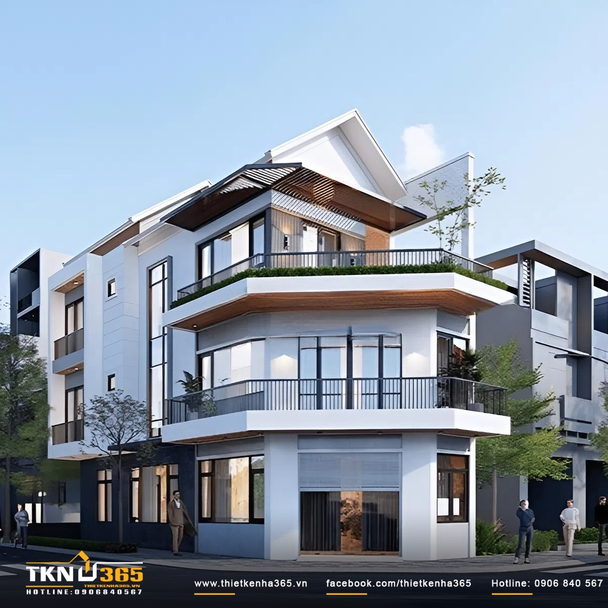 thiết kế nhà lô góc 2 mặt tiền