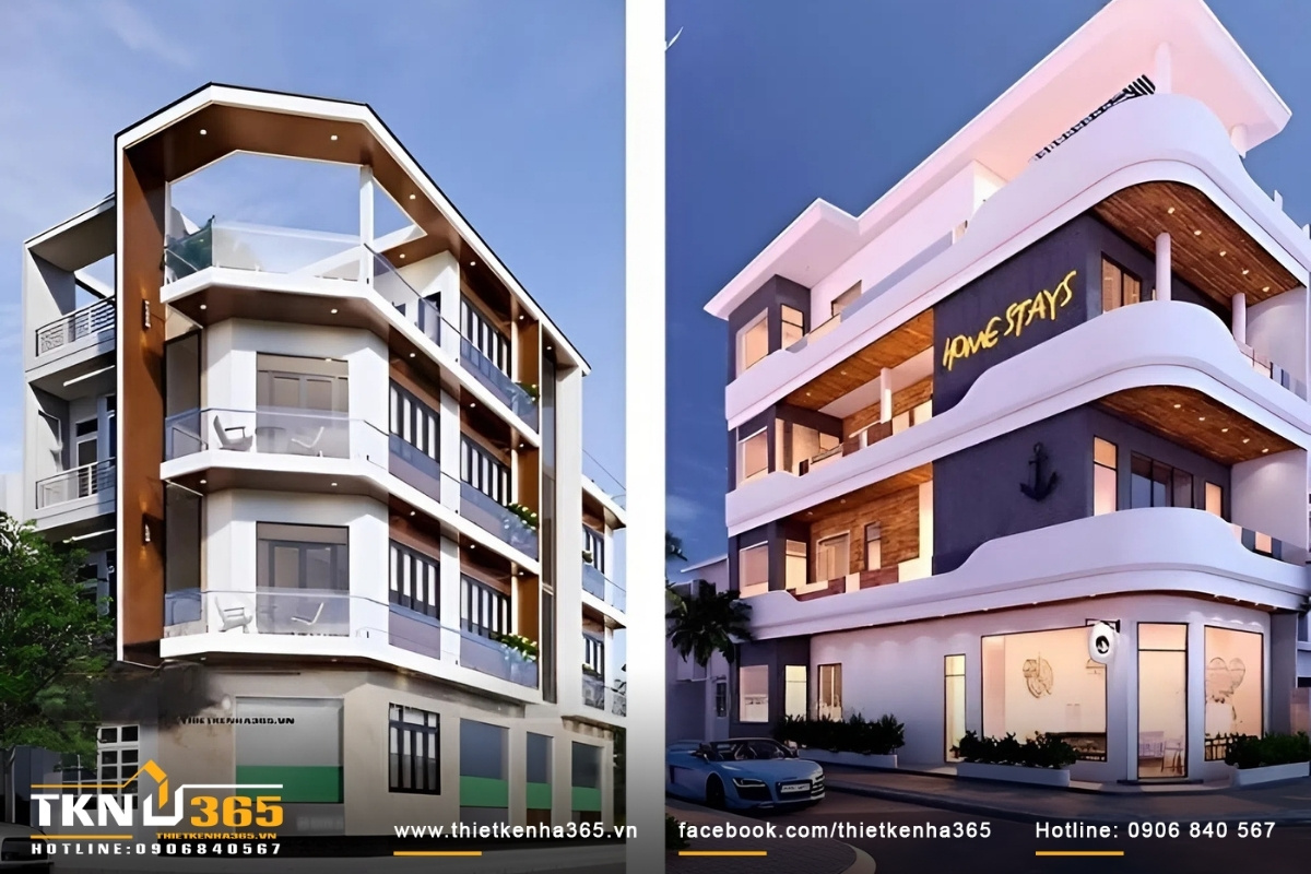 10+ Mẫu thiết kế nhà ở kết hợp kinh doanh đẹp, sang trọng 2026 11 Nhà phố 4 tầng thiết kế hiện đại vừa ở vừa kinh doanh homestay