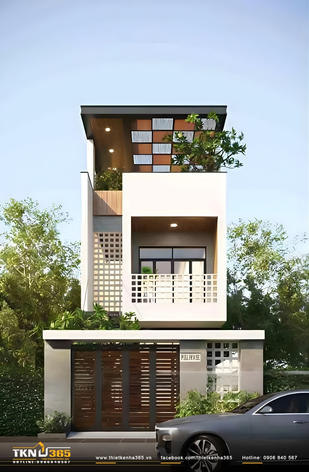 Thiết kế nhà phố 3 tầng 5x20m cho anh Phạm ở Quận 8 2 Ý tưởng chính của nhà phố 3 tầng 5x20m của anh Phạm giúp gia đình có thêm phần kết nối