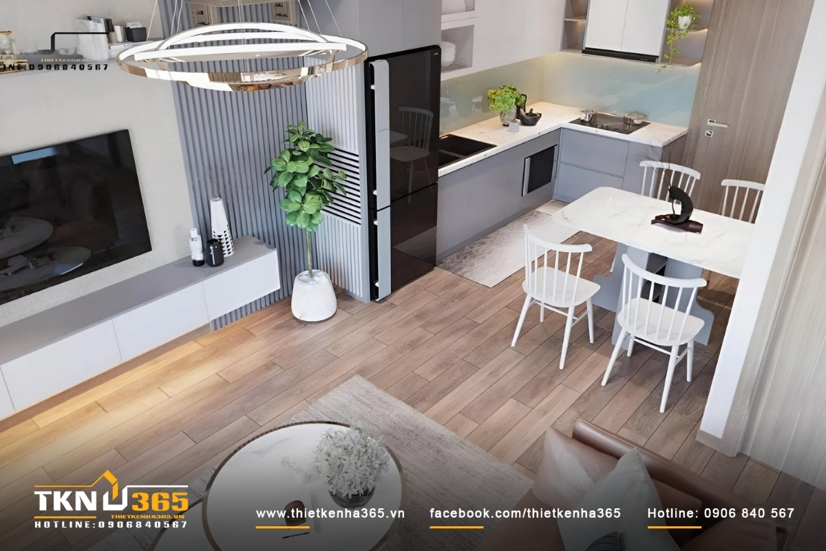 Bố trí và lựa chọn nội thất chung cư 64m2