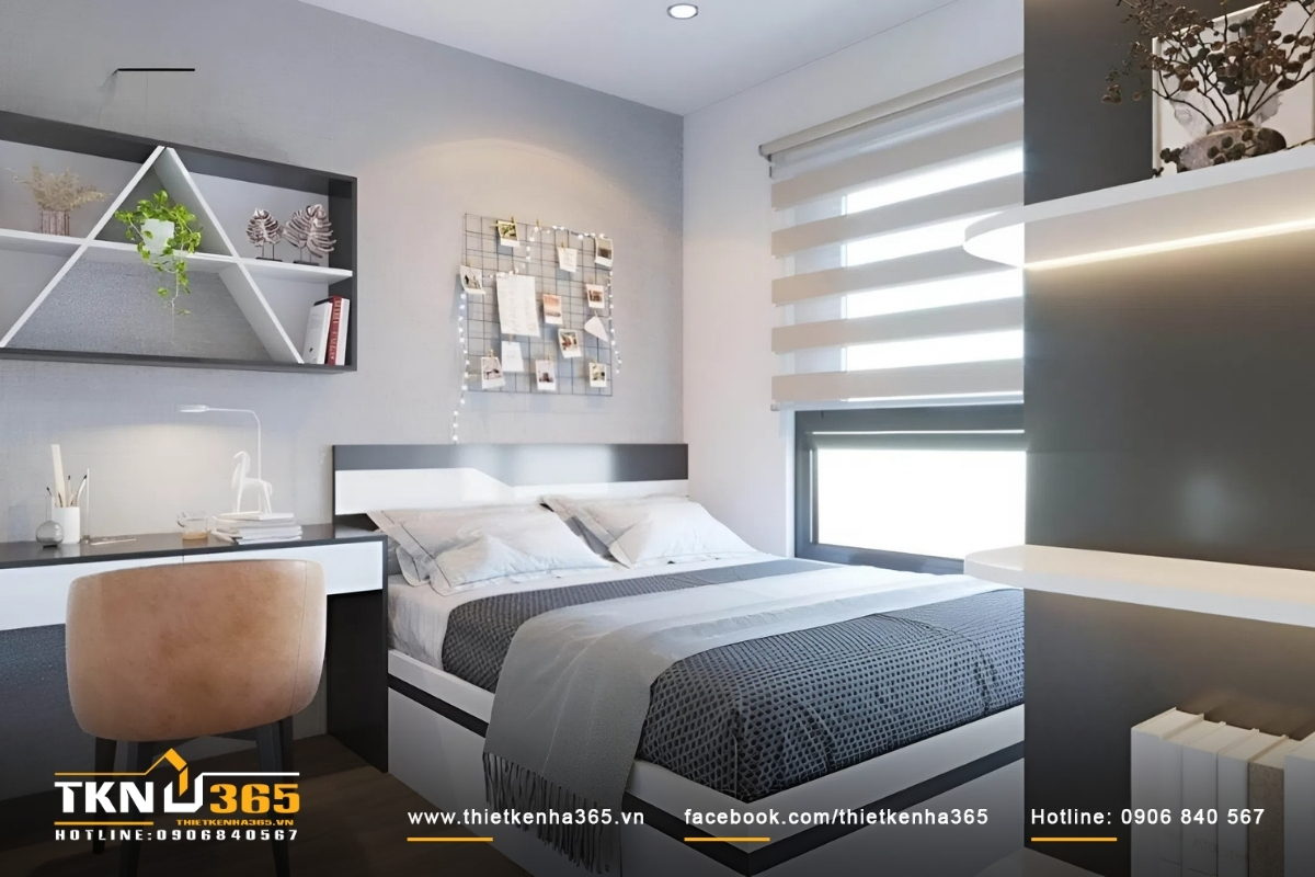 Tận dụng tối đa ánh sáng tự nhiên cho căn phòng ngủ thêm thông thoáng