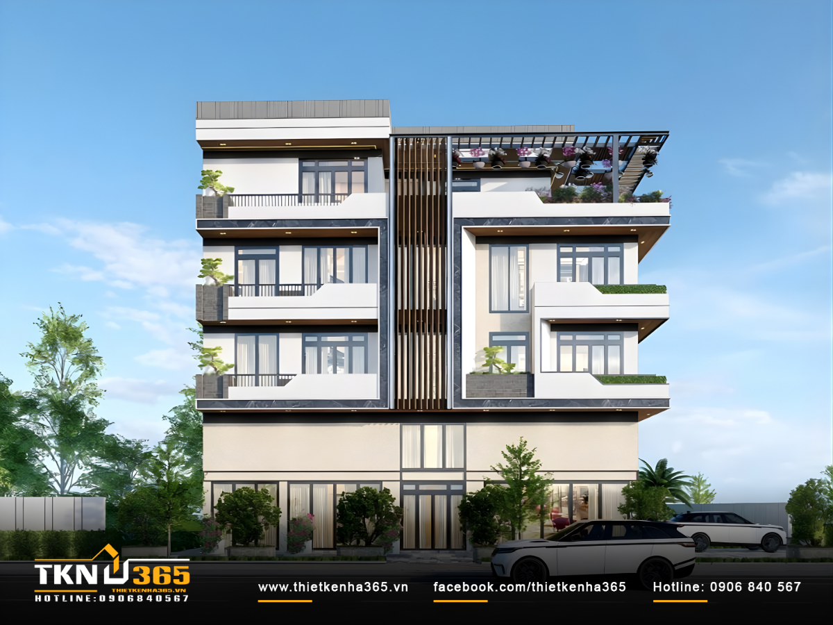 Mẫu thiết kế biệt thự 4 tầng đẹp, sang trọng khẳng định đẳng cấp gia chủ 14 Dịch vụ thiết kế biệt thự 4 tầng tại Thiết Kế Nhà 365