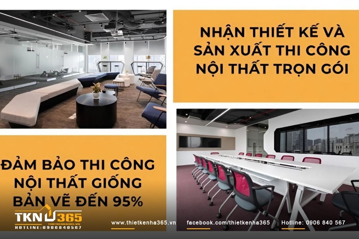 Dịch vụ thiết kế nội thất văn phòng của Công Ty Thiết Kế Nhà 365