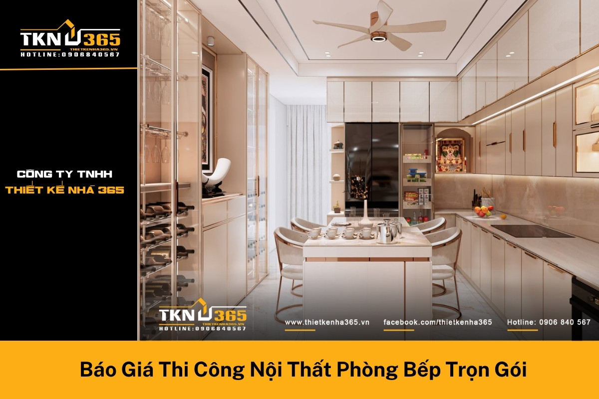 báo giá thi công nội thất phòng bếp