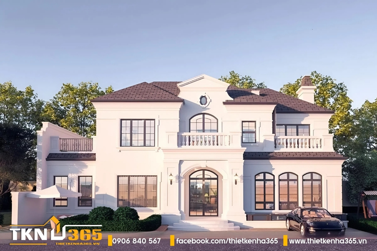 Biệt thự kiểu Địa Trung Hải tông màu trắng trang nhã luôn là công trình khẳng định được sức hút cũng như giá trị đẳng cấp của mình.
