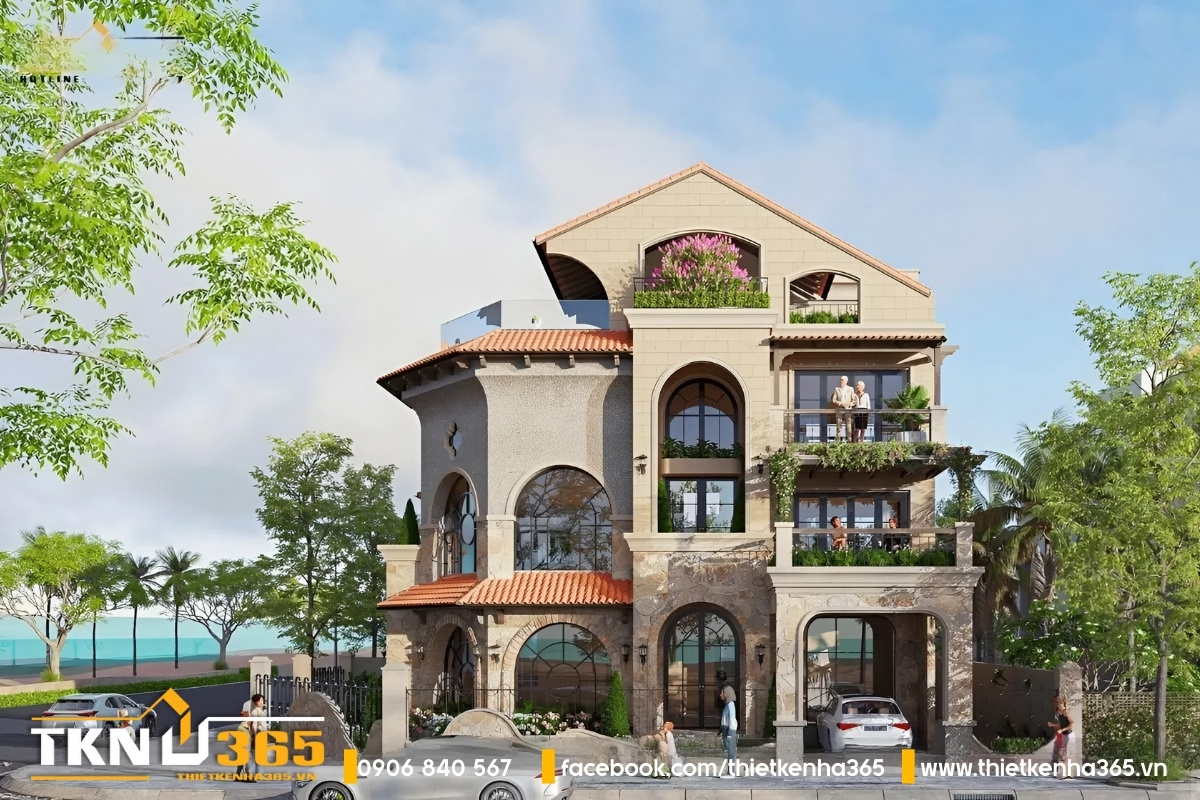 Biệt thự Địa Trung Hải 3 tầng