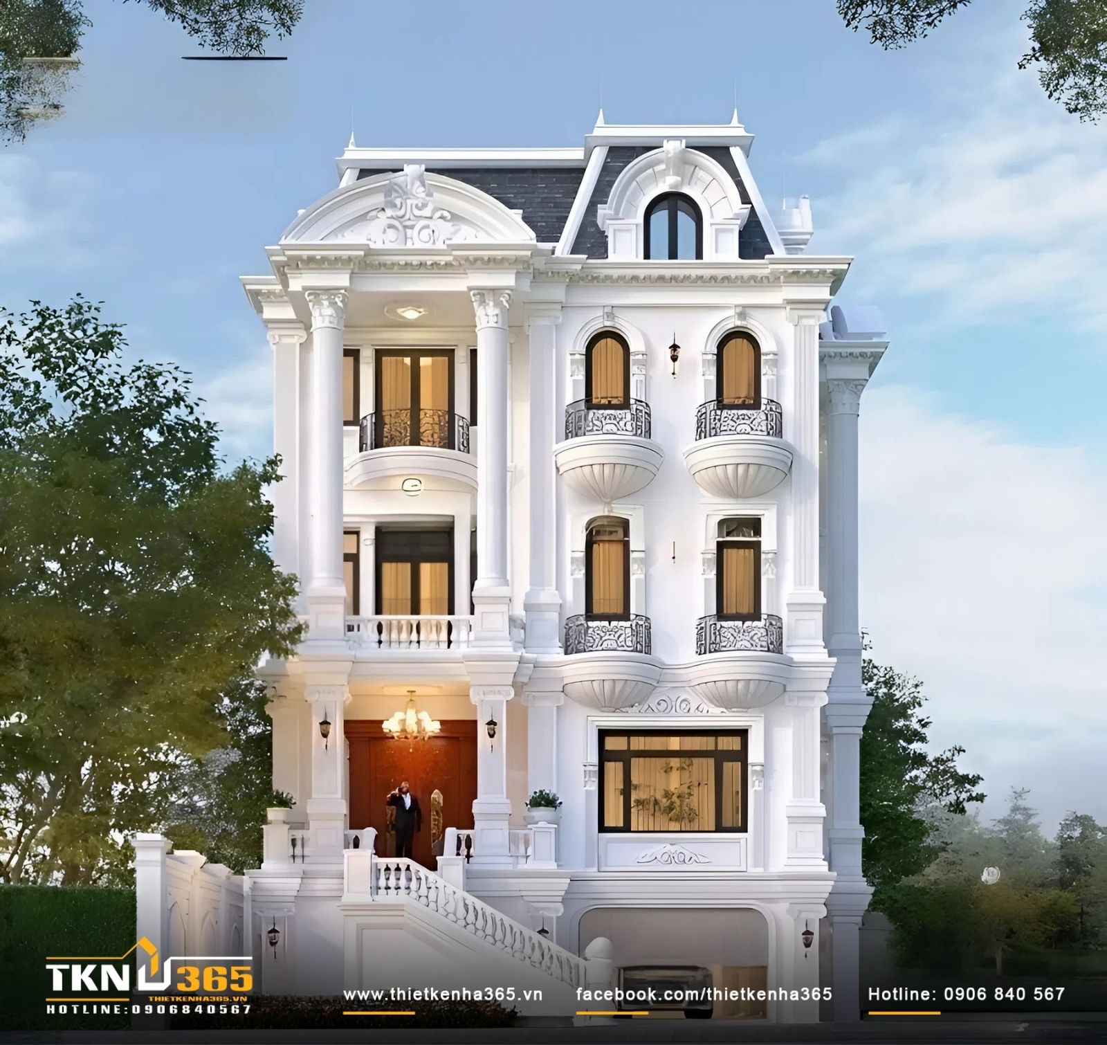 50+ Mẫu biệt thự cổ điển sang trọng, đẳng cấp được yêu thích nhất. 19 Kiến trúc cổ điển được thể hiện qua từng hoa văn chạm khắc tinh xảo Mẫu biệt thự cổ điển 4 tầng