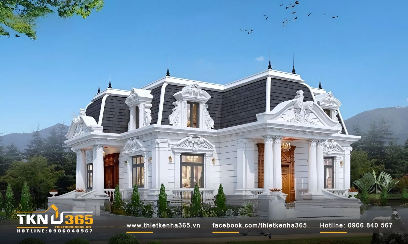 50+ Mẫu biệt thự cổ điển sang trọng, đẳng cấp được yêu thích nhất. 8 Biệt thự cổ điển với hệ mái sang trọng bậc nhất
