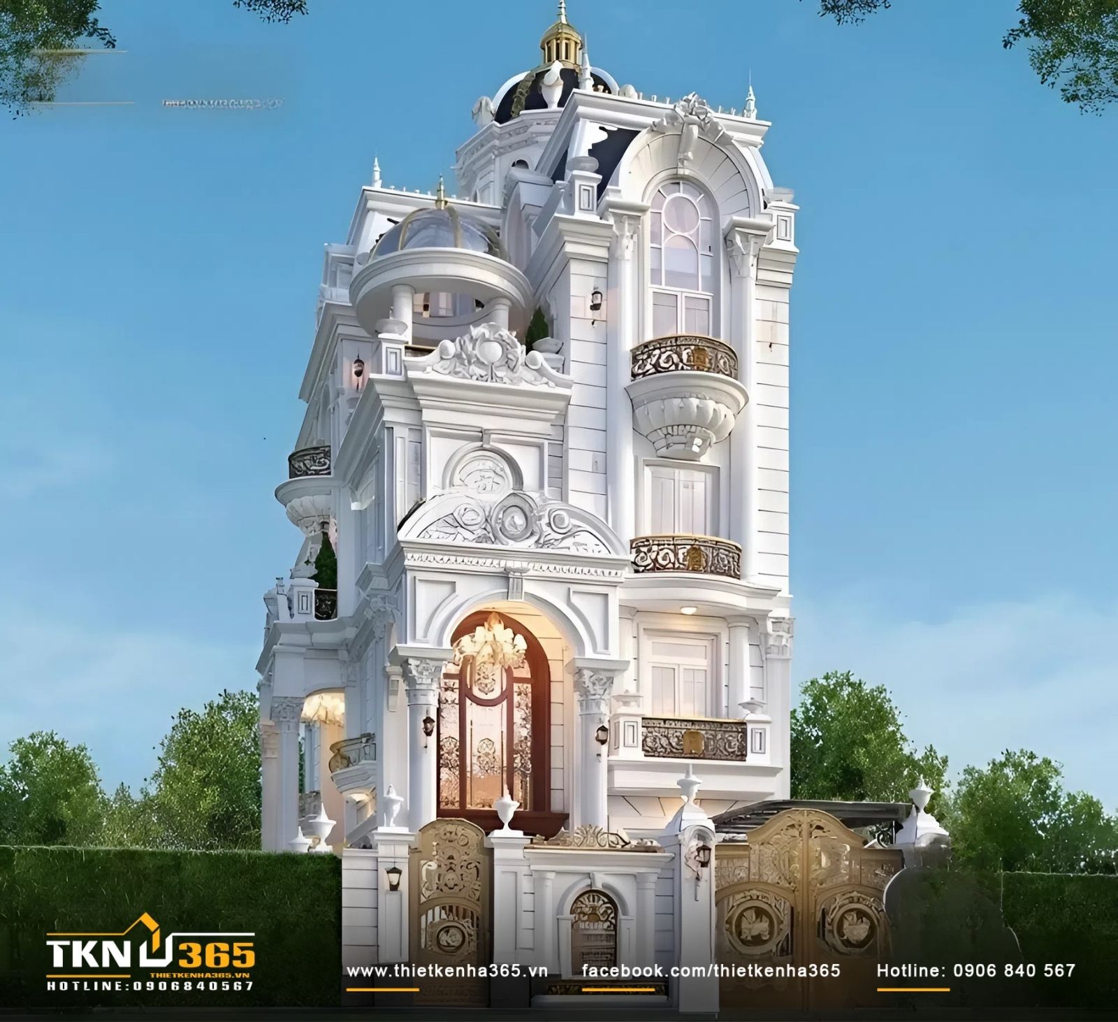 50+ Mẫu biệt thự cổ điển sang trọng, đẳng cấp được yêu thích nhất. 20 Mẫu biệt thự cổ điển dùng cổng rào nhôm đúc tăng thêm phần sang trọng