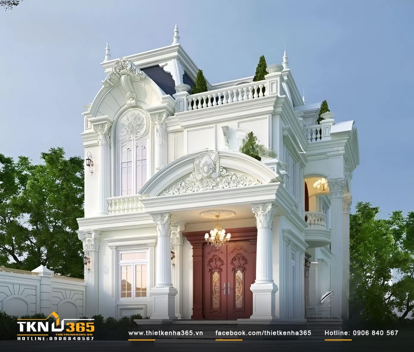 50+ Mẫu biệt thự cổ điển sang trọng, đẳng cấp được yêu thích nhất. 18 Thiết kế biệt thự phong cách cổ điển với mái màu cam độc đáo