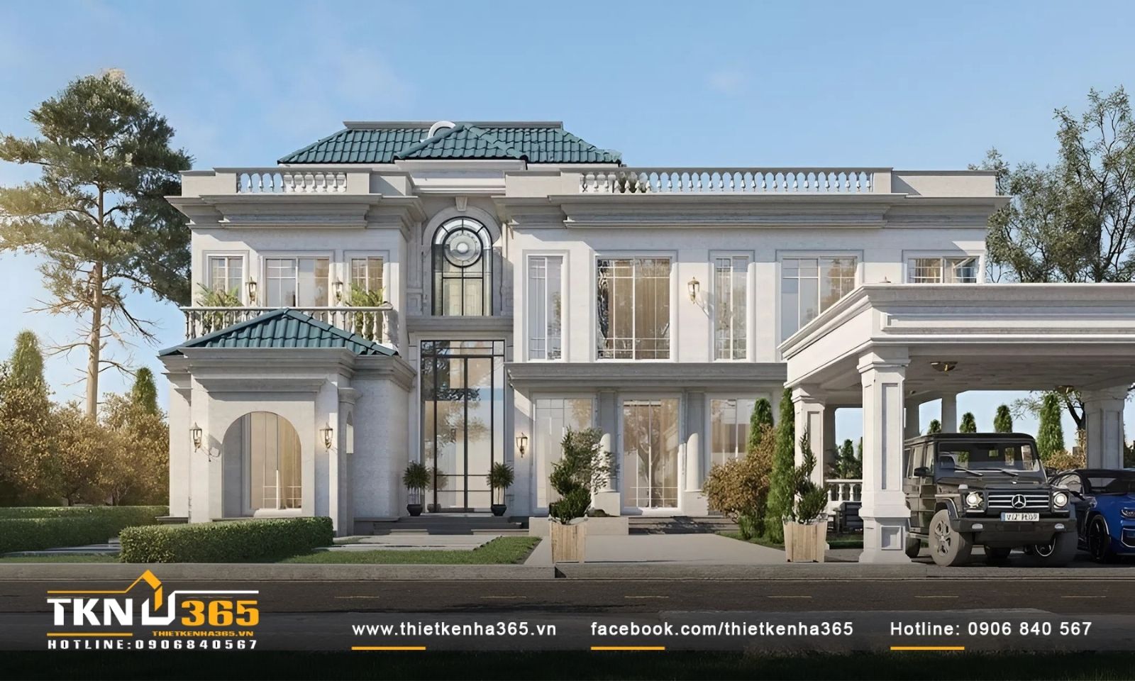 50+ Mẫu biệt thự cổ điển sang trọng, đẳng cấp được yêu thích nhất. 2 Biệt thự kiến trúc cổ điển Pháp