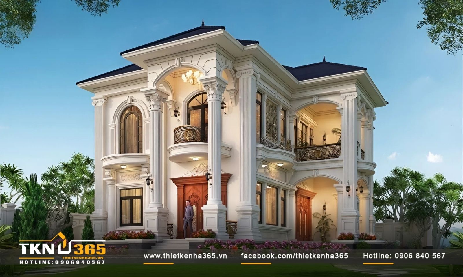 50+ Mẫu biệt thự cổ điển sang trọng, đẳng cấp được yêu thích nhất. 14 Mẫu biệt thự cổ điển sử dụng cửa gỗ tự nhiên sang trọng