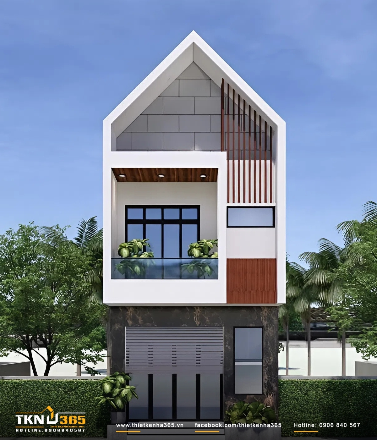 Thiết kế nhà ống 1 trệt 1 lửng 1 lầu mái thái được nhiều người ưa thích