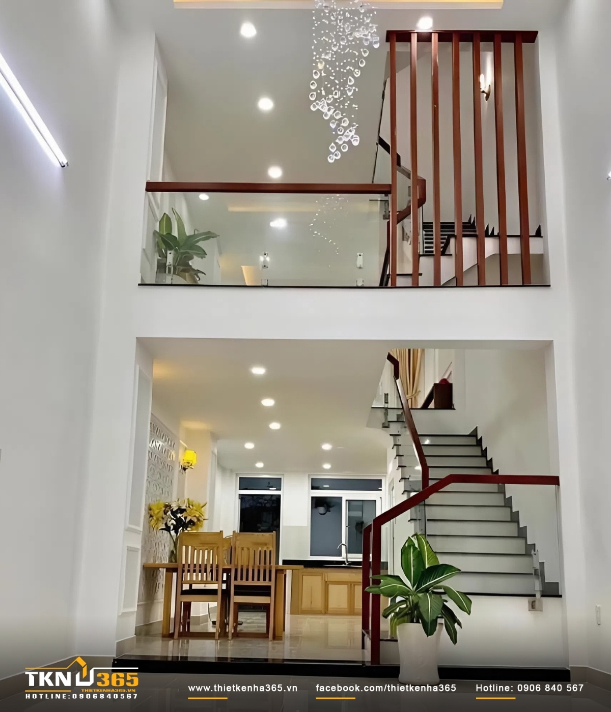 thiết kế nhà 1 trệt 1 lửng 1 lầu